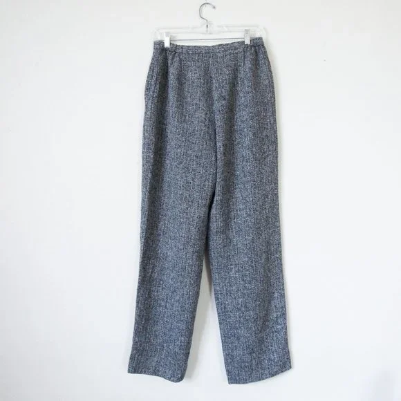 VICTOR COSTA Vintage Designer Essential High Waist Trousers in Heathered Gray-6 - Picture 3 of 10